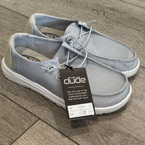 Hey Dude Wendy Glitter Sparkle Womens Size 6 Slip On Casual Shoes Smoke Quartz